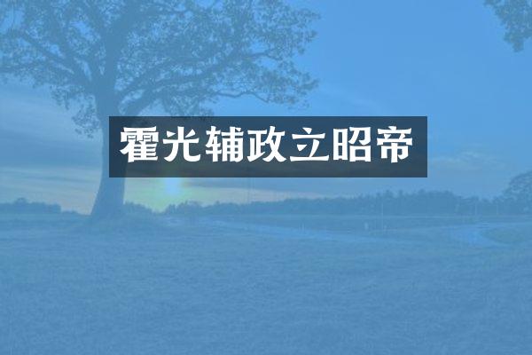 霍光辅政立昭帝