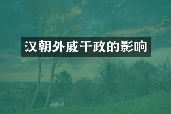 汉朝外戚干政的影响