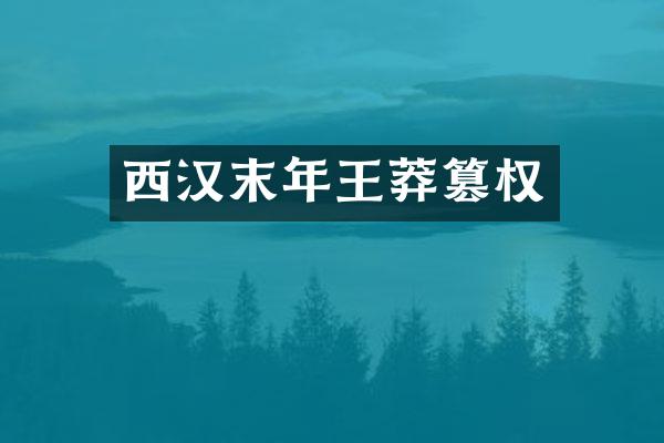 西汉末年王莽篡权