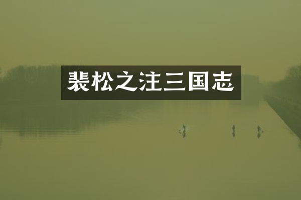 裴松之注三国志