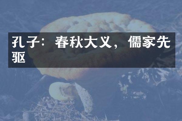 孔子：春秋大义，儒家先驱
