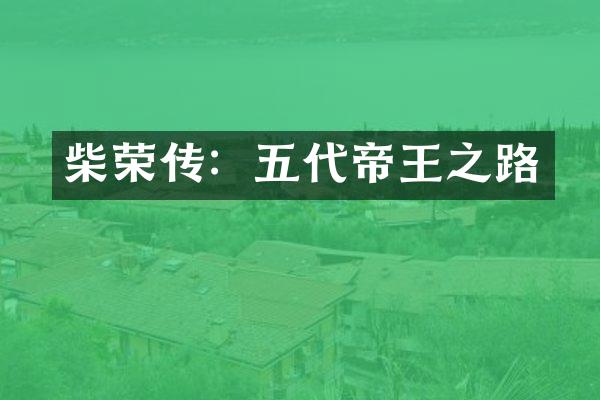 柴荣传：五代帝王之路