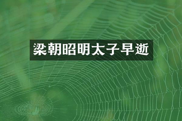 梁朝昭明太子早逝