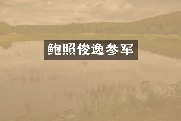 鲍照俊逸参军