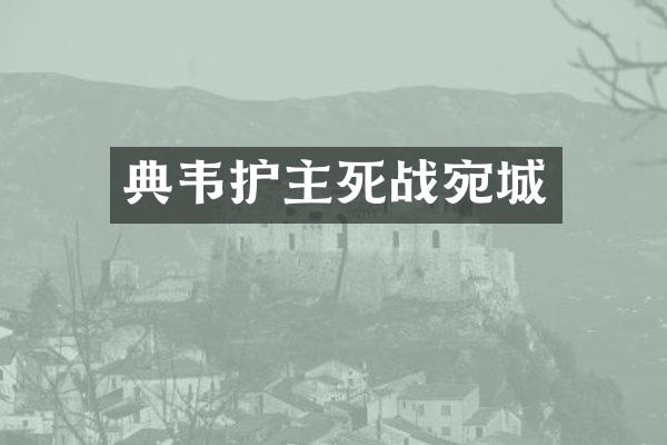 典韦护主死战宛城