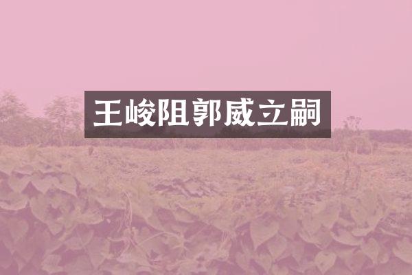 王峻阻郭威立嗣