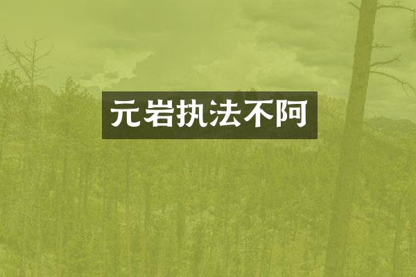 元岩执法不阿