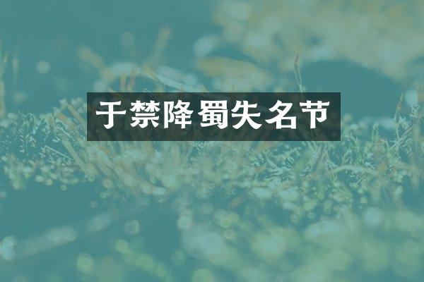 于禁降蜀失名节