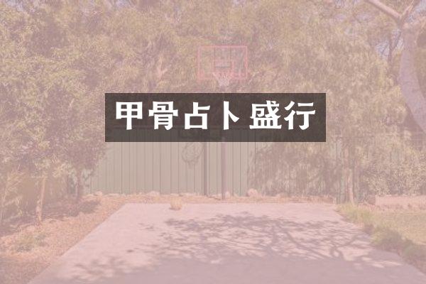 甲骨占卜盛行
