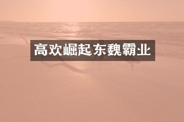 高欢崛起东魏霸业