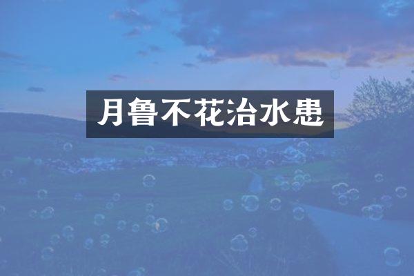 月鲁不花治水患