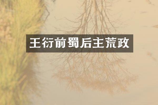 王衍前蜀后主荒政