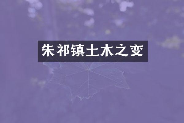 朱祁镇土木之变