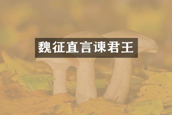 魏征直言谏君王