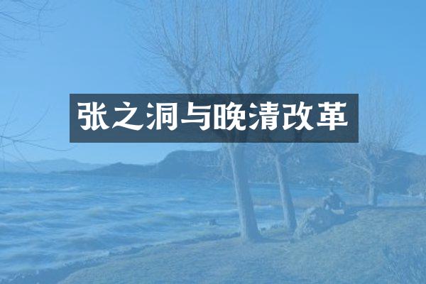 张之洞与晚清改革