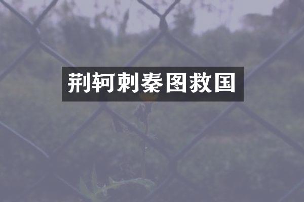 荆轲刺秦图救国