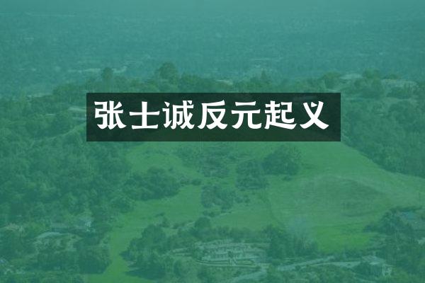 张士诚反元起义