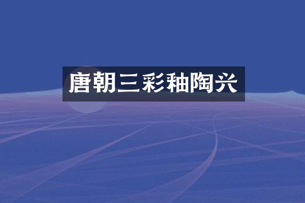 唐朝三彩釉陶兴