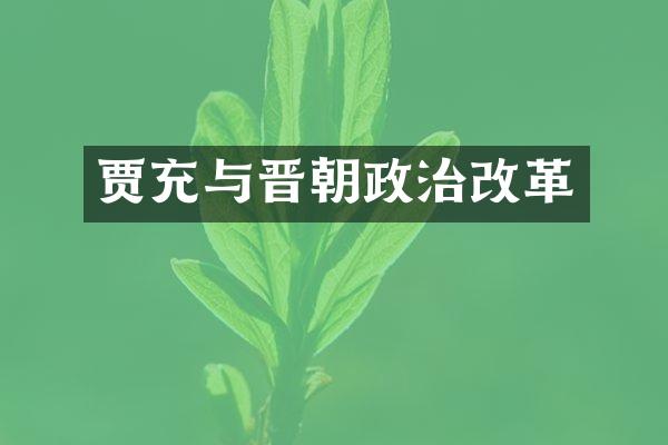 贾充与晋朝政治改革