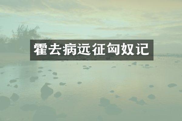 霍去病远征匈奴记