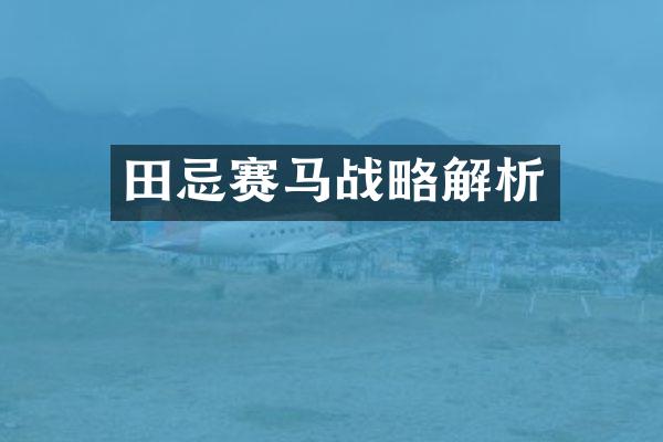 田忌赛马战略解析