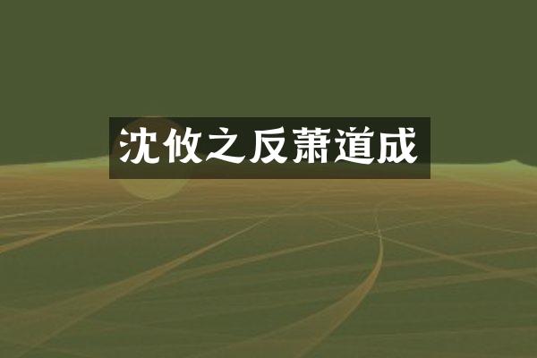 沈攸之反萧道成