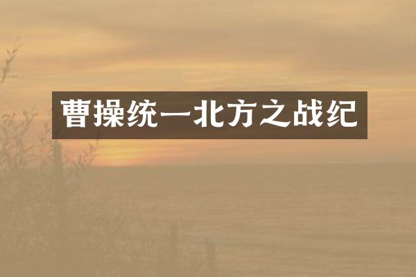 曹操统一北方之战纪