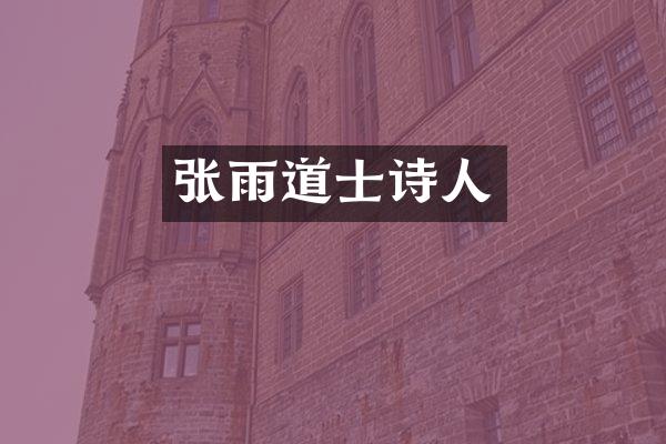 张雨道士诗人