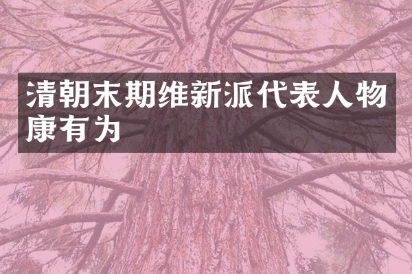 清朝末期维新派代表人物康有为