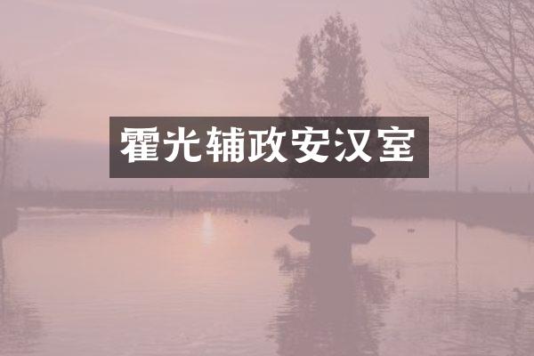 霍光辅政安汉室