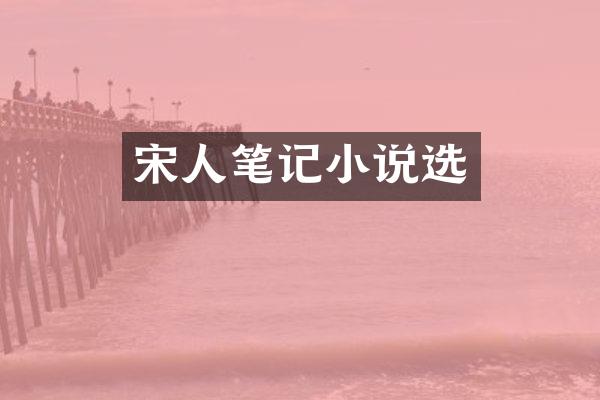 宋人笔记小说选