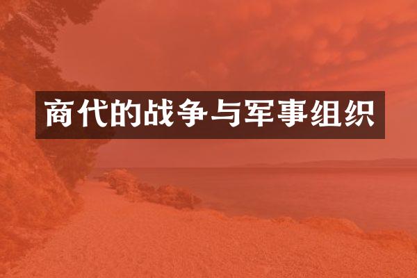 商代的战争与军事组织