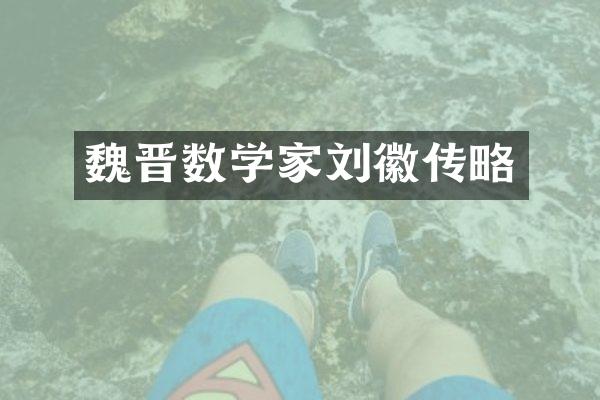 魏晋数学家刘徽传略