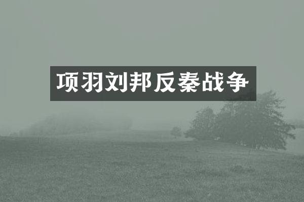 项羽刘邦反秦战争