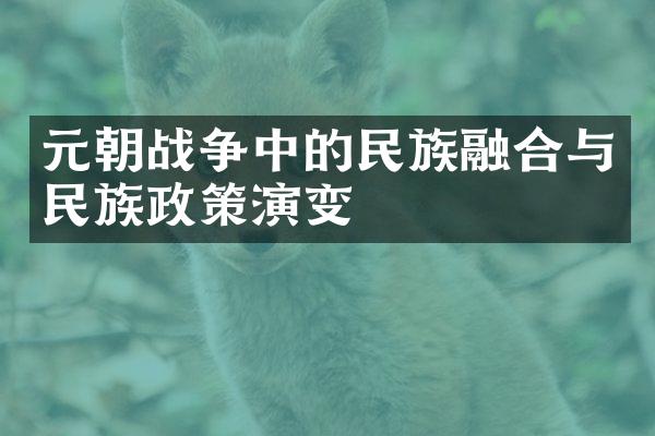 元朝战争中的民族融合与民族政策演变