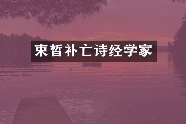 束皙补亡诗经学家