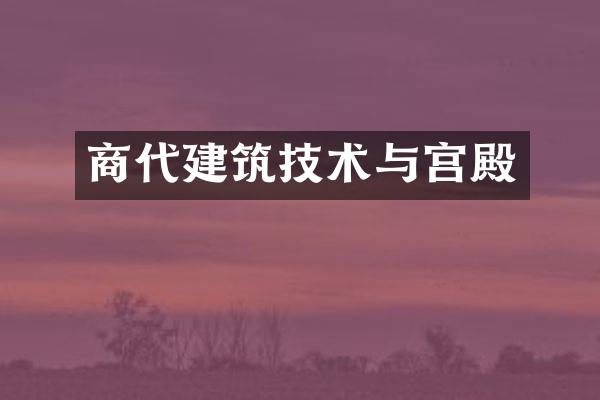 商代建筑技术与宫殿