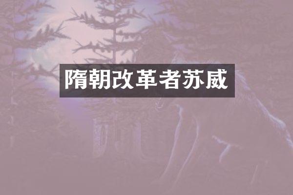 隋朝改革者苏威