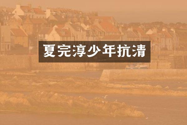 夏完淳少年抗清