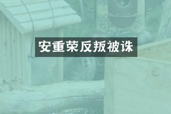 安重荣反叛被诛