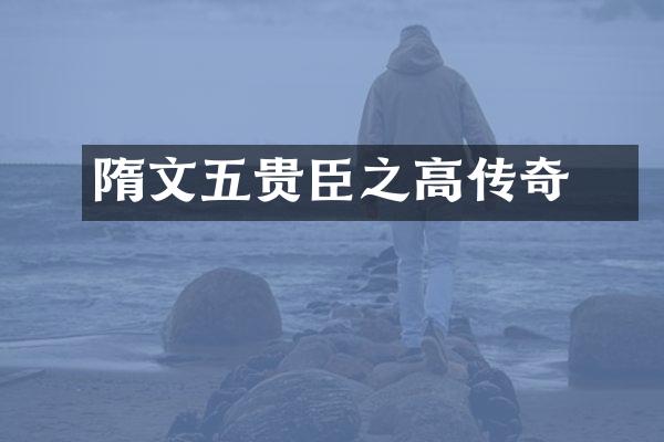 隋文五贵臣之高颎传奇