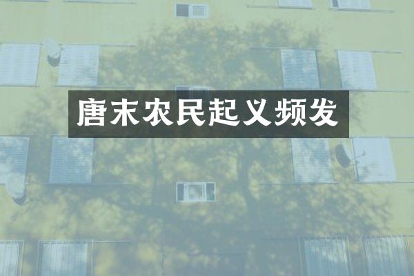 唐末农民起义频发