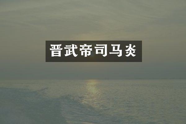 晋武帝司马炎