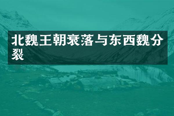 北魏王朝衰落与东西魏分裂